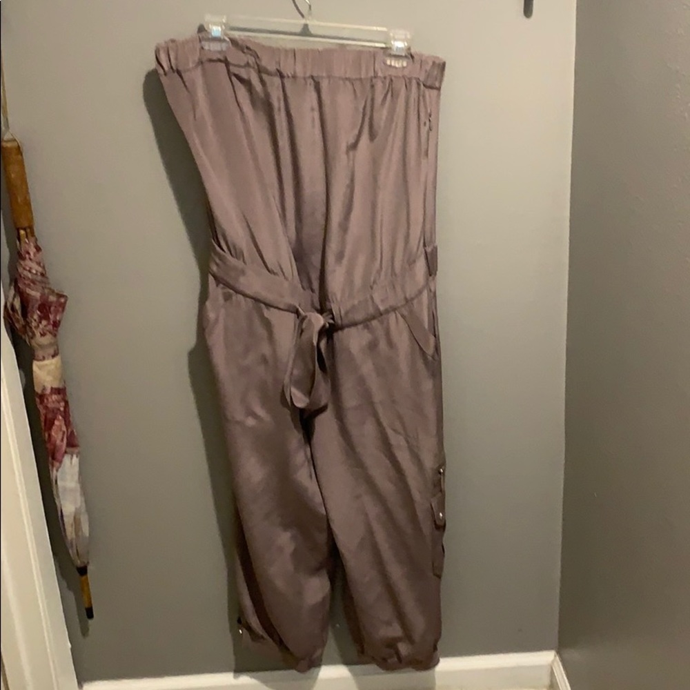 Bebe strapless jumpsuit